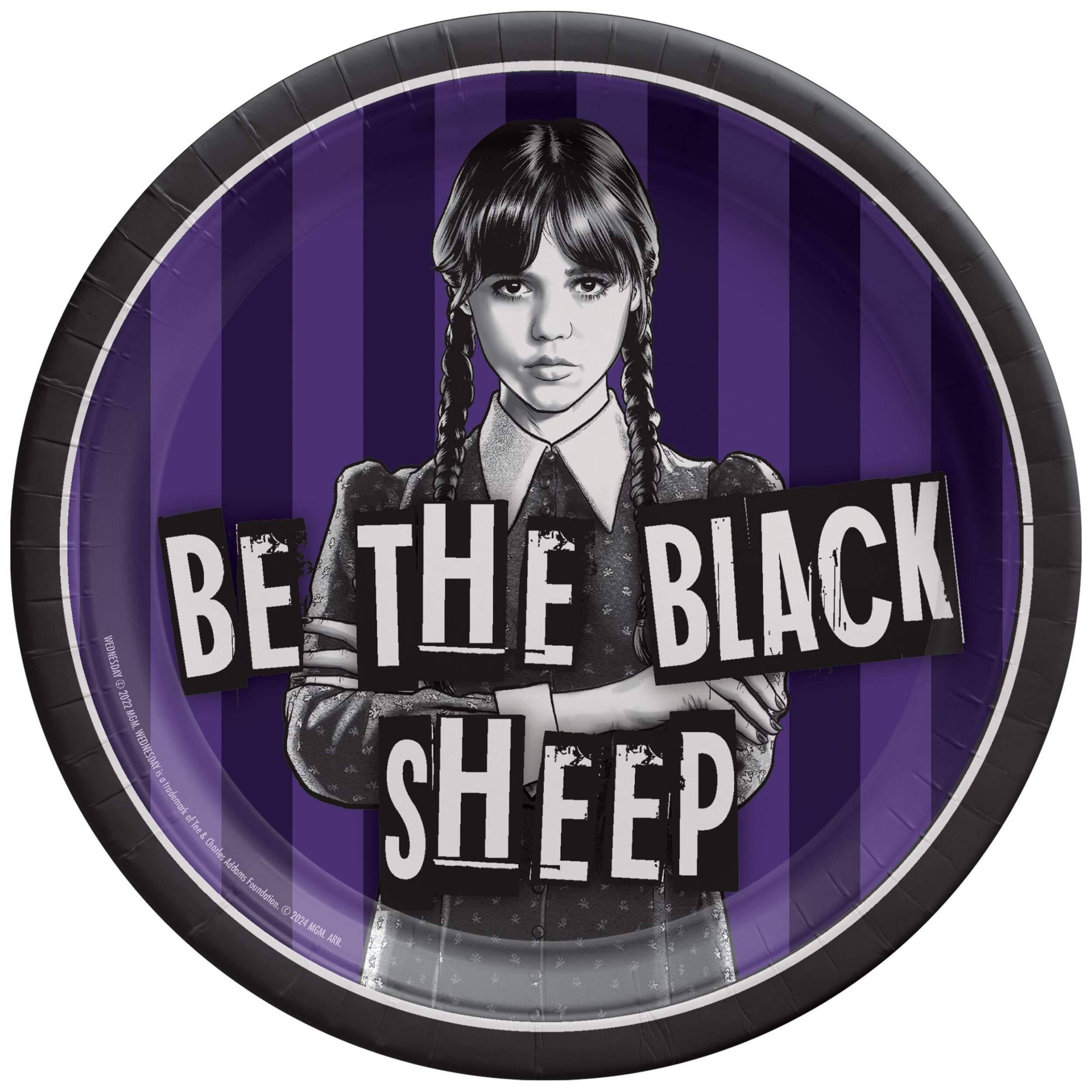 Wednesday Round Dessert Plates, 7-in, 8-pk Front_Flat