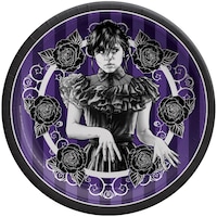 Assiettes à dîner rondes Mercredi, 9 po, paq. 8 Front_Flat