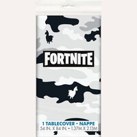 Fortnite Plastic Table Cover, 54-in x 84-in, Fortnite Party Supplies Front_Flat