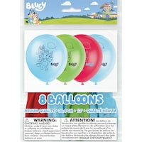 Ballons en latex ronds Bluey, choix de couleurs, 12 po, paq. 8, pour fête d'anniversaire Front_Flat