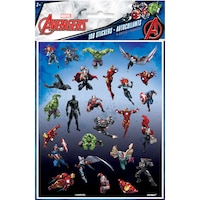 Avengers Sticker Variety Pack, Multi-Coloured, 4 Sheets, 100-pk, for Arts & Crafts/Birthday Favour Front_Flat