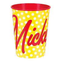 Gobelet en plastique réutilisable Mickey Mouse, multicolore, 16 oz, pour fête d'anniversaire Front_Elevated