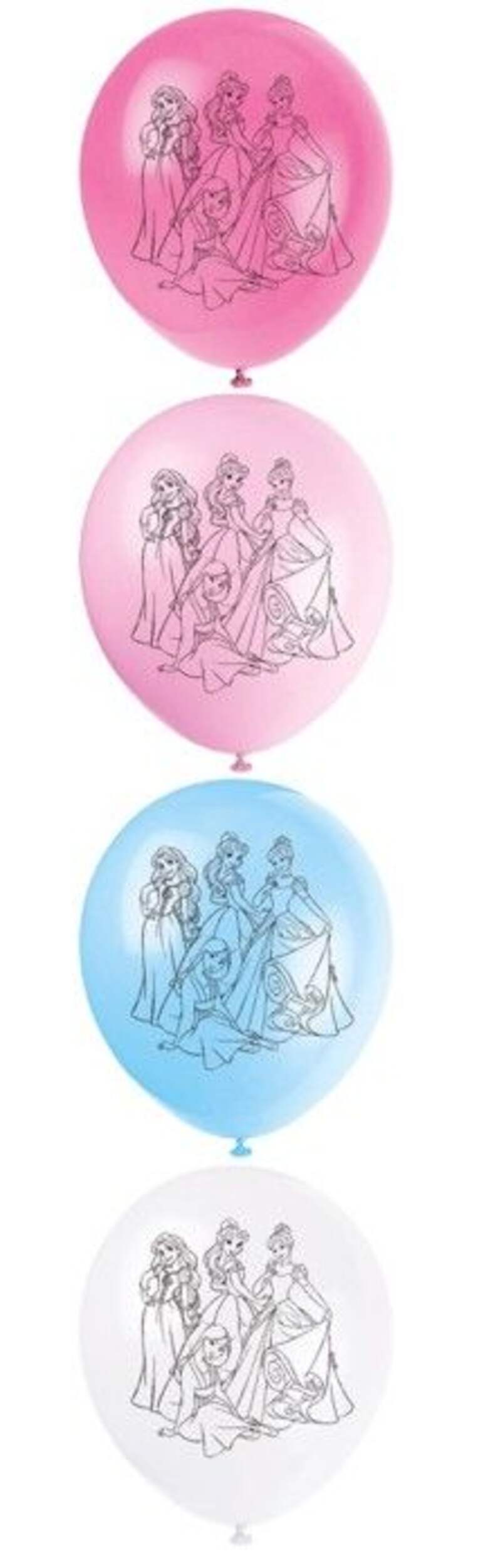 Disney Princess Licensed 12-in Latex Balloons, 8-pc Front_Flat