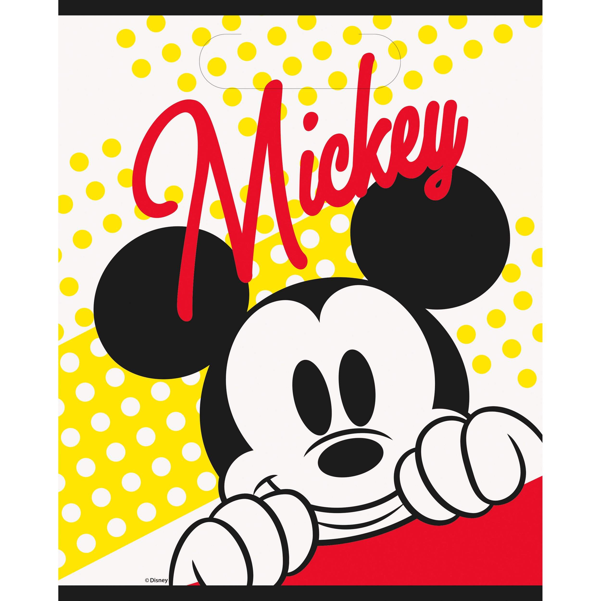 Disney Mickey Mouse Disposable Plastic Loot Bags, 8-pk Front_Angled_Right