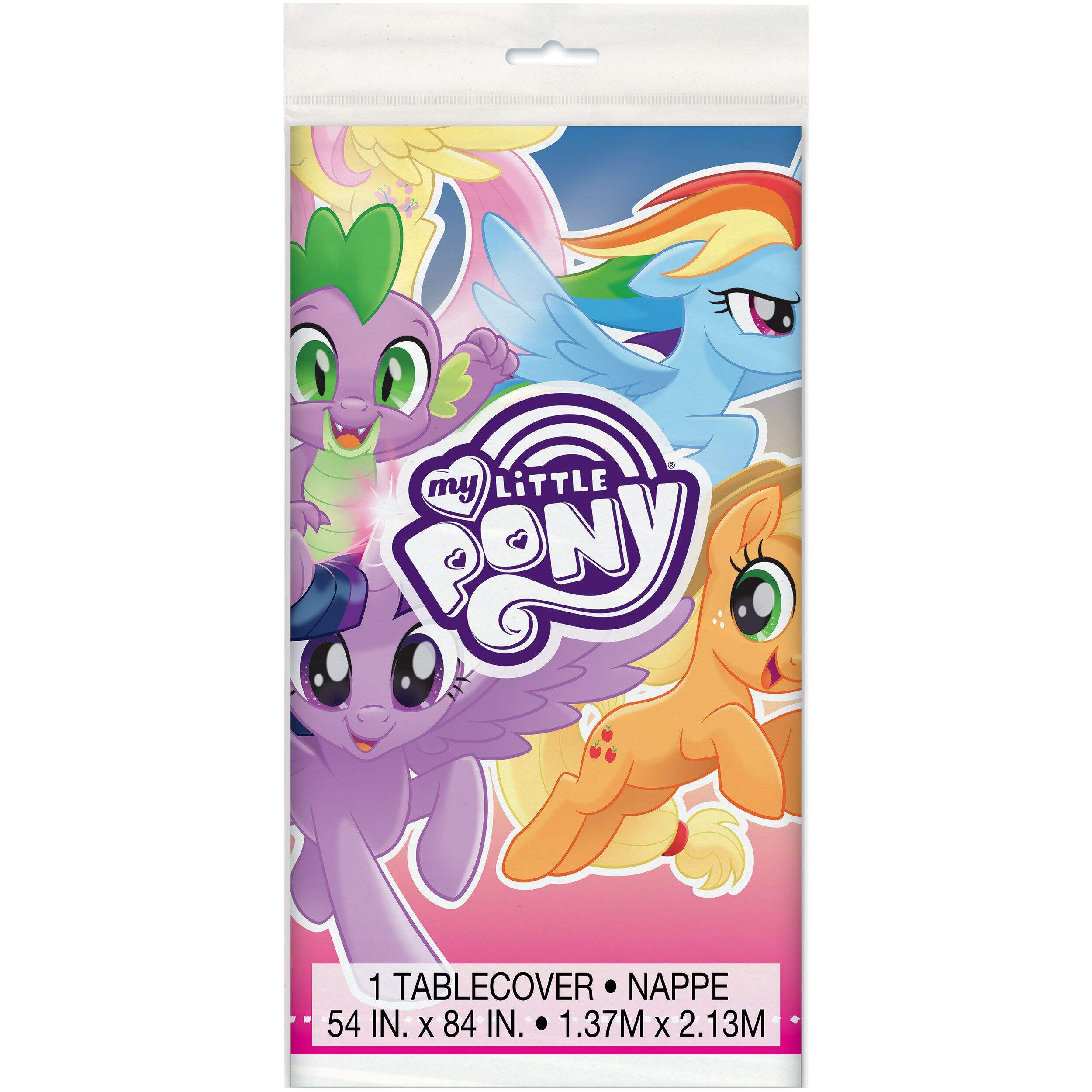 My Little Pony 54x84-in Disposable Plastic Table Cover Front_Flat
