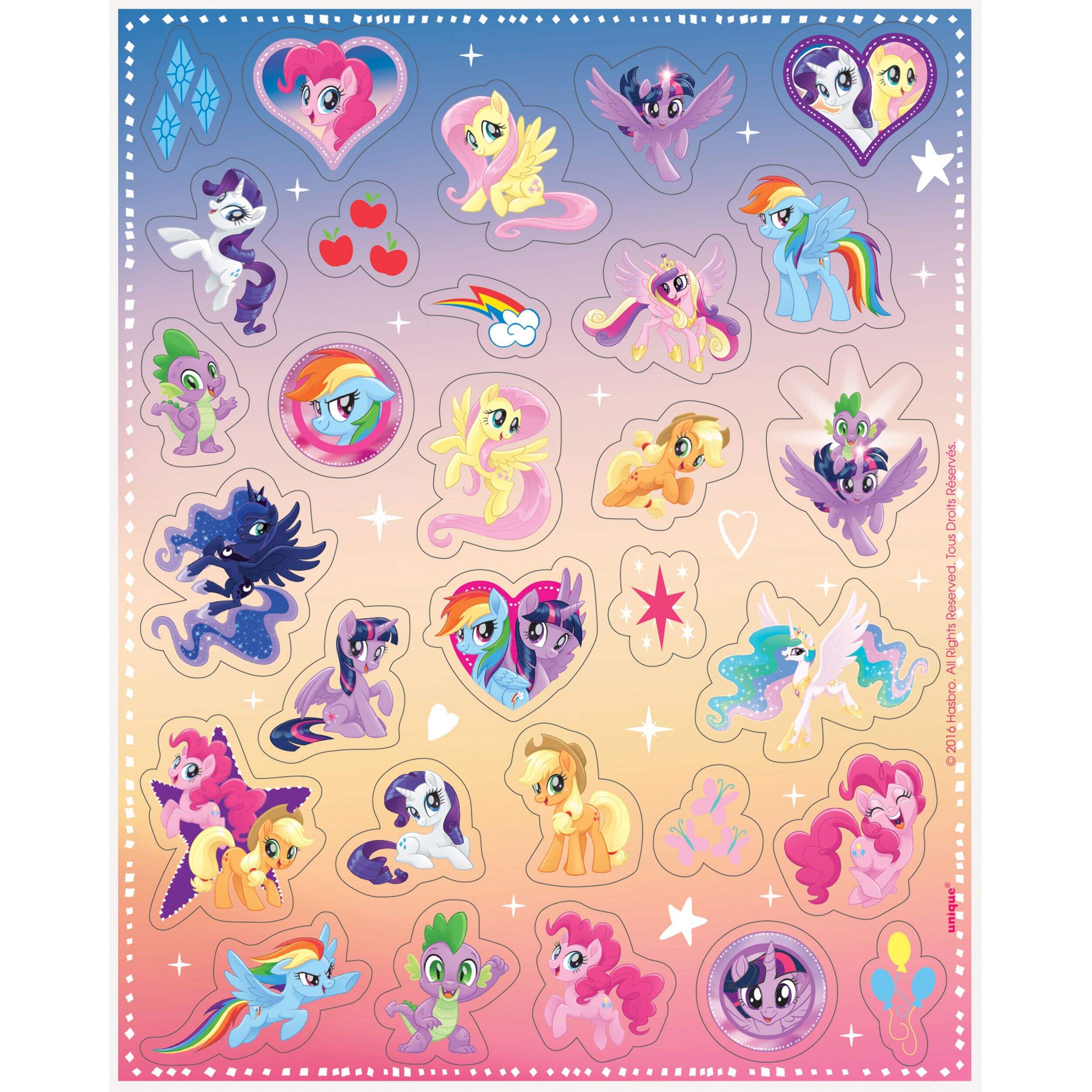 My Little Pony Officially Licensed Sticker Sheets, 4-pc Front_Flat