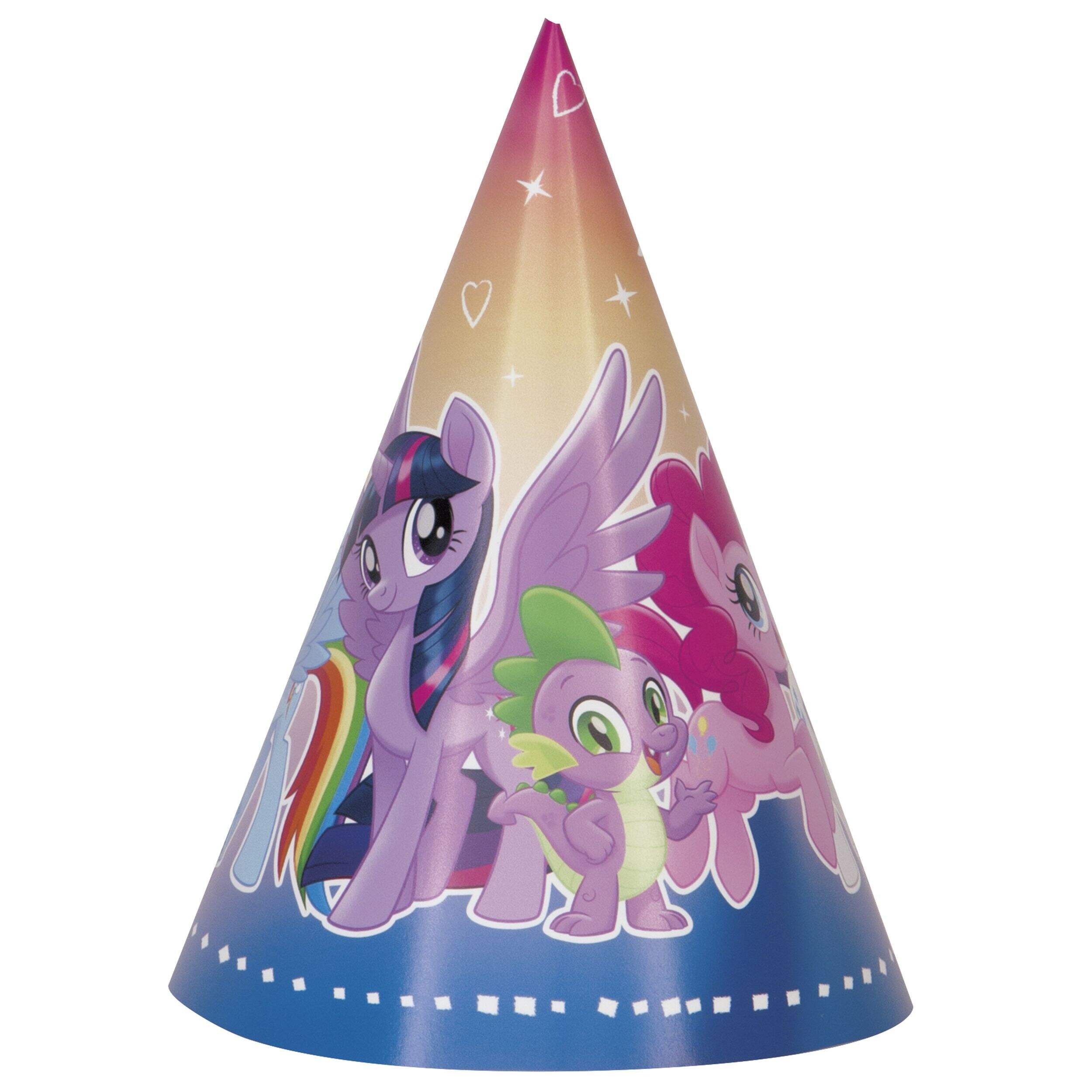 My Little Pony Paper Party Hats for Birthdays, 8-pk Front_Flat