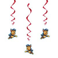 Paw Patrol Hanging Swirl Decorations, 3-ct