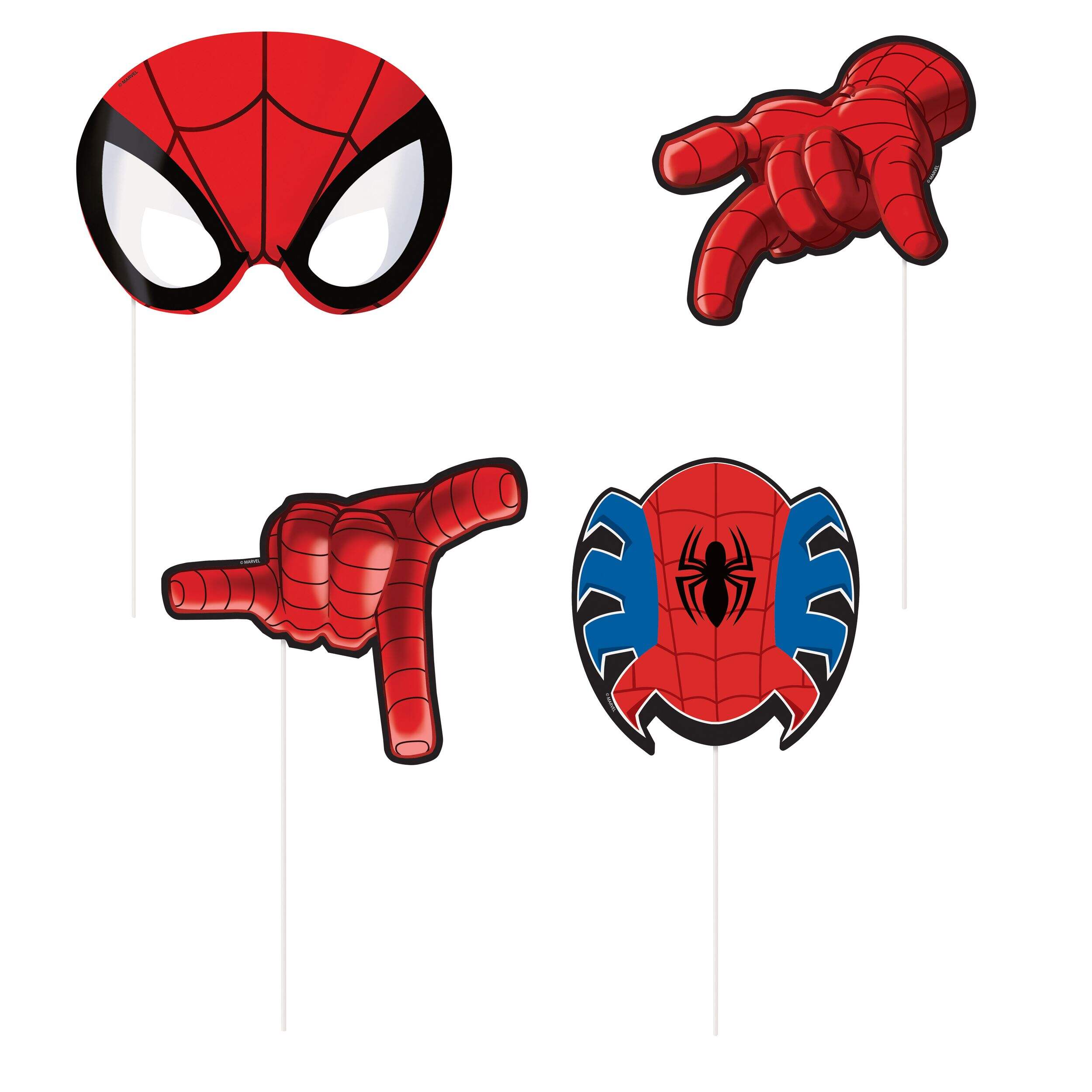Spiderman Photo Props with Wearable Accessories, 8-pc Front_Flat