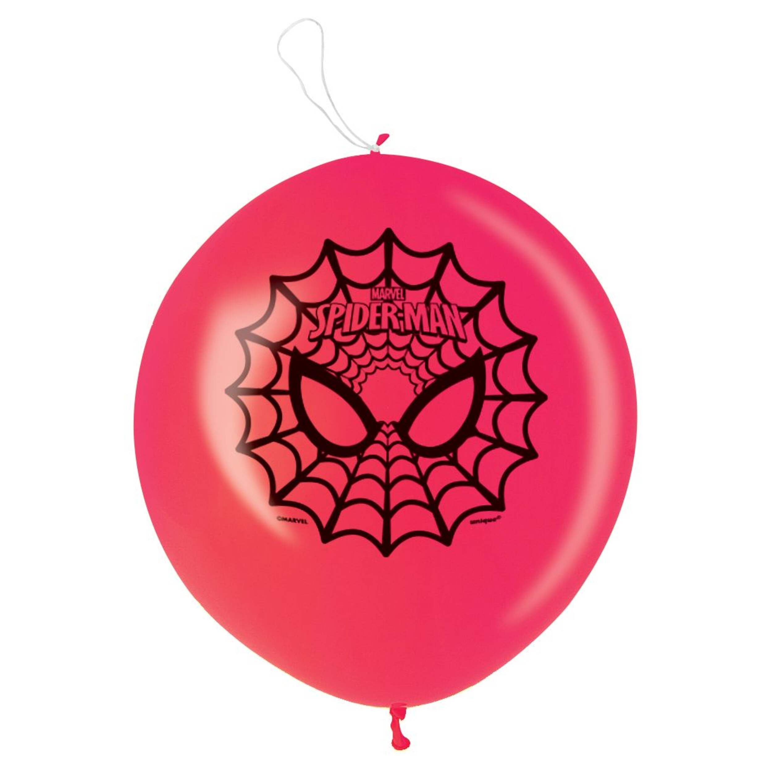 Spiderman 16-in Punch Balloons with Elastic Bands, 2-pk Front_Flat