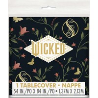 Nappe rectangulaire en plastique réutilisable Wicked, multicolore, pour fête d'anniversaire, 54 x 84 po Front_Flat