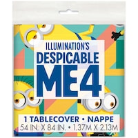 Despicable Me Plastic Table Cover, 54-in x 84-in Front_Flat