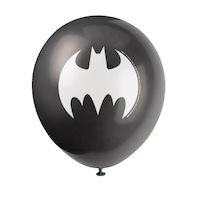 Batman Latex Balloons for Birthday Party, 12-in, 8-pk Front_Flat