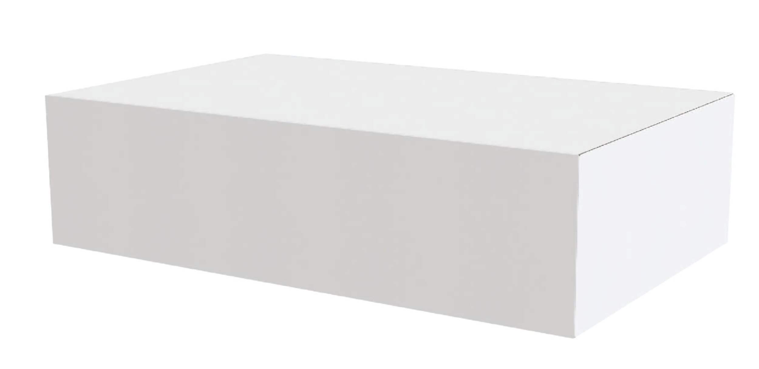 Coat Gift Box, White, 19-in, for Birthday/Graduation/Wedding Front_Angled_Left