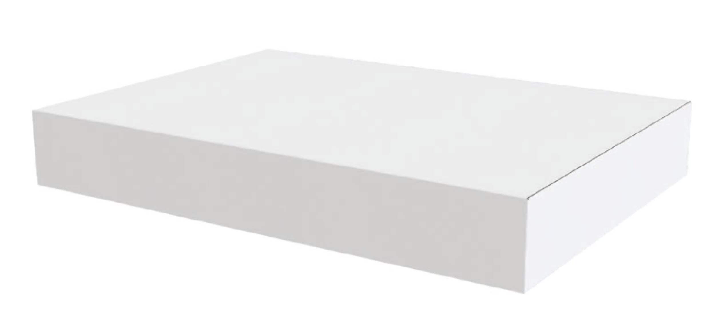 Shirt Gift Box, White, 14-in, for Birthday/Graduation/Wedding Front_Angled_Left