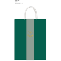 Sac en papier kraft PartyAire, vert pâle, paq. 3 Front_Flat