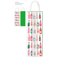 PartyAire Light Green Wine Bag, 2 Count