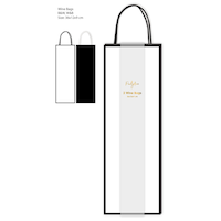 PartyAire Black and White Wine Bag, 2 Count