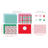 Enveloppe pour carte-cadeau PartyAire, rouge, vert et rose, paq. 4