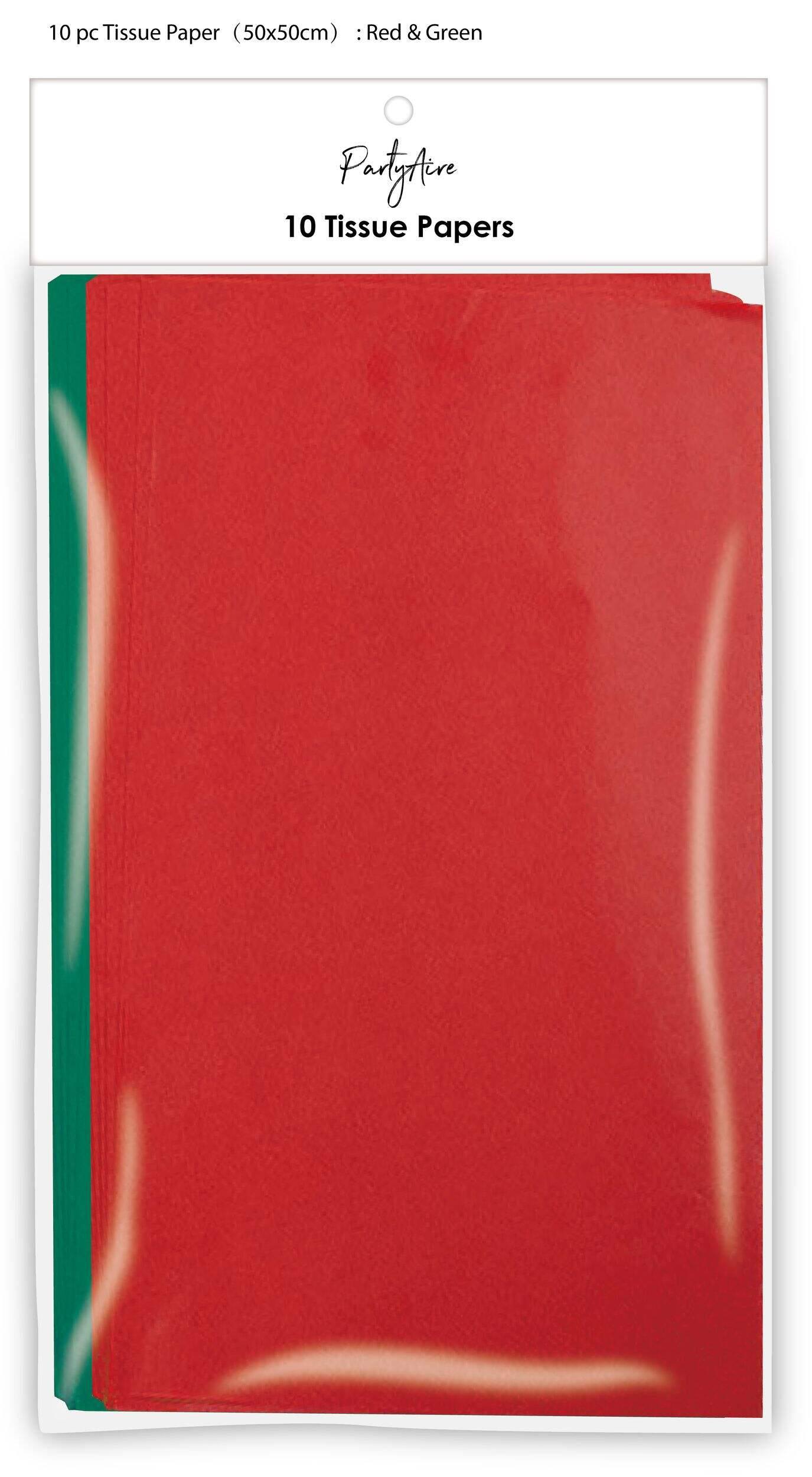 Papier de soie PartyAire, rouge et rose, paq. 10 Front_Flat