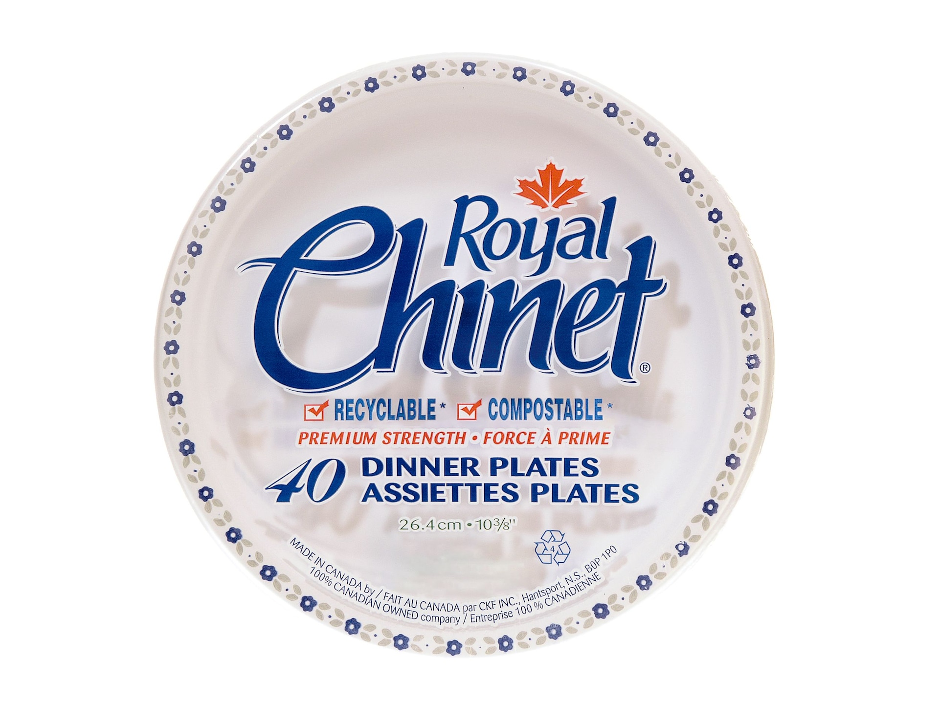Royal Dinner Paper Plates, 10in, 40pk Canadian Tire