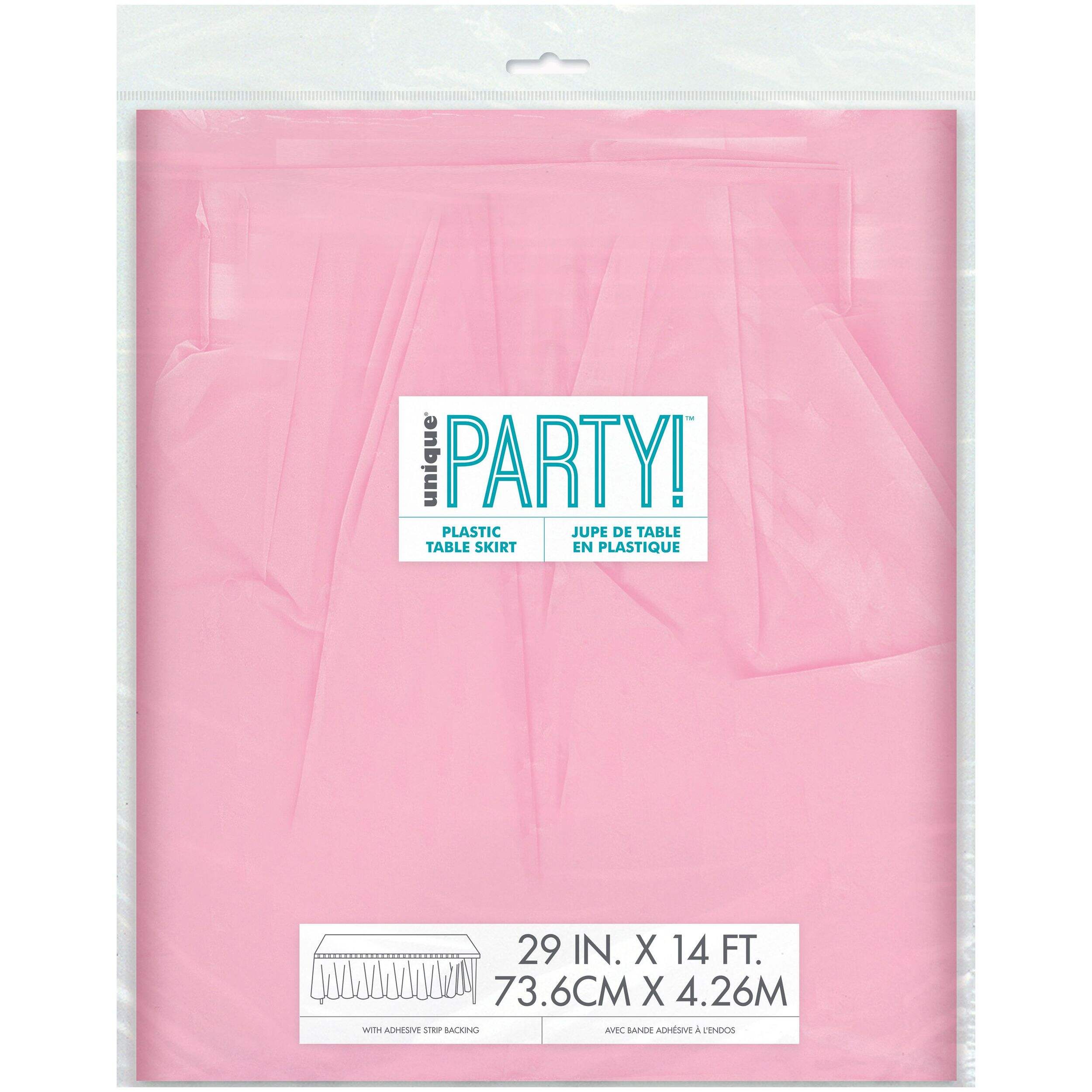 TABLE SKIRT PLST PNK