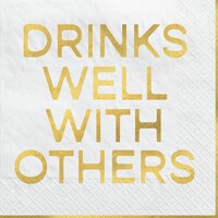 Drinks Well With Others' Beverage Napkins, 20-ct
