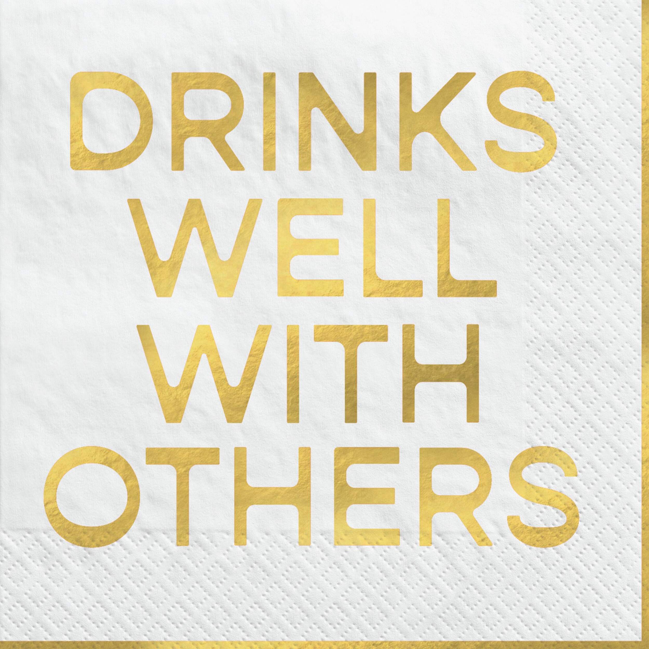Drinks Well With Others' Beverage Napkins, 20-ct Front_Flat