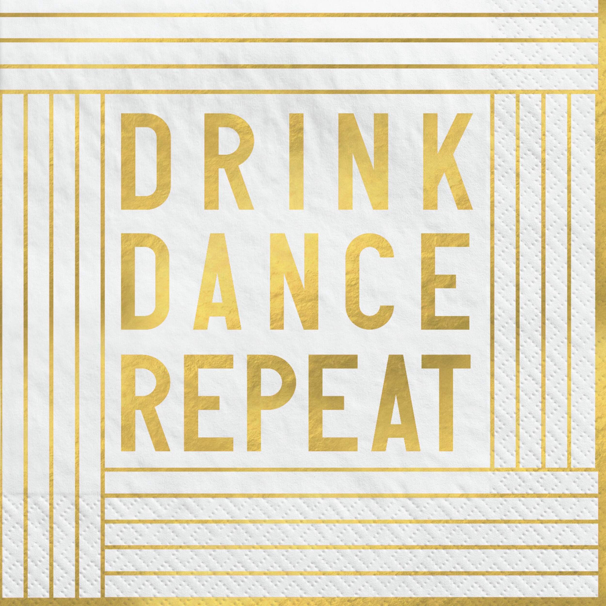 'Drink Dance Repeat' Beverage Napkins, 20-ct Front_Flat