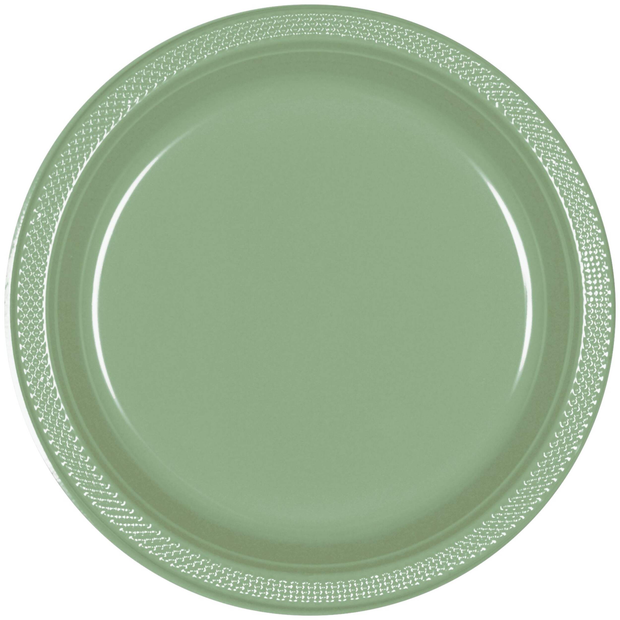 Amscan Plastic Plate for Parties, Jade, 7-in, 20-pk Overhead_Flat