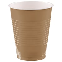 Amscan Plastic Cup for Parties, Taupe, 18-oz, 50-pk