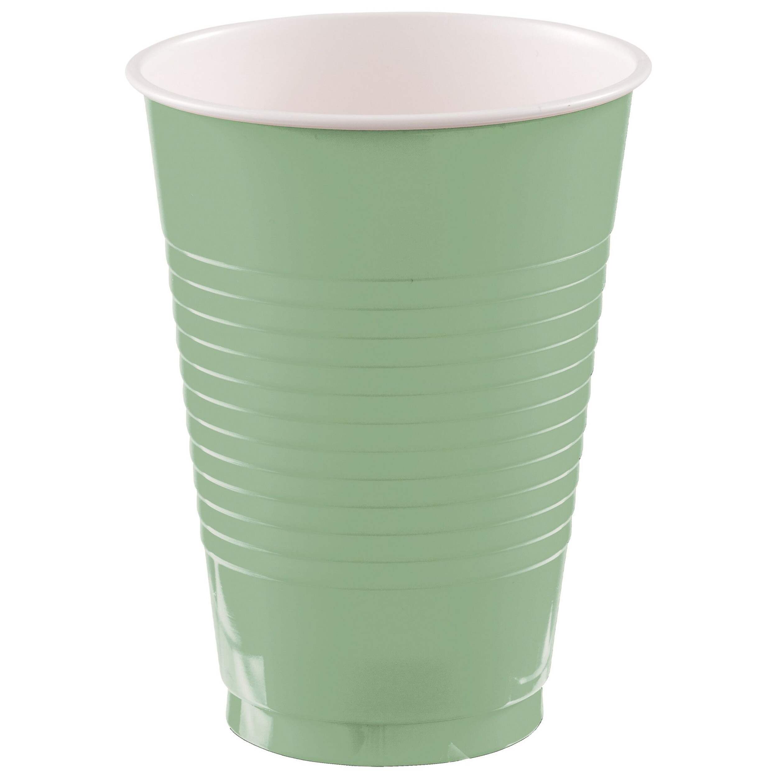 Amscan Plastic Cup for Parties, Jade, 12-oz, 50-pk Front_Elevated