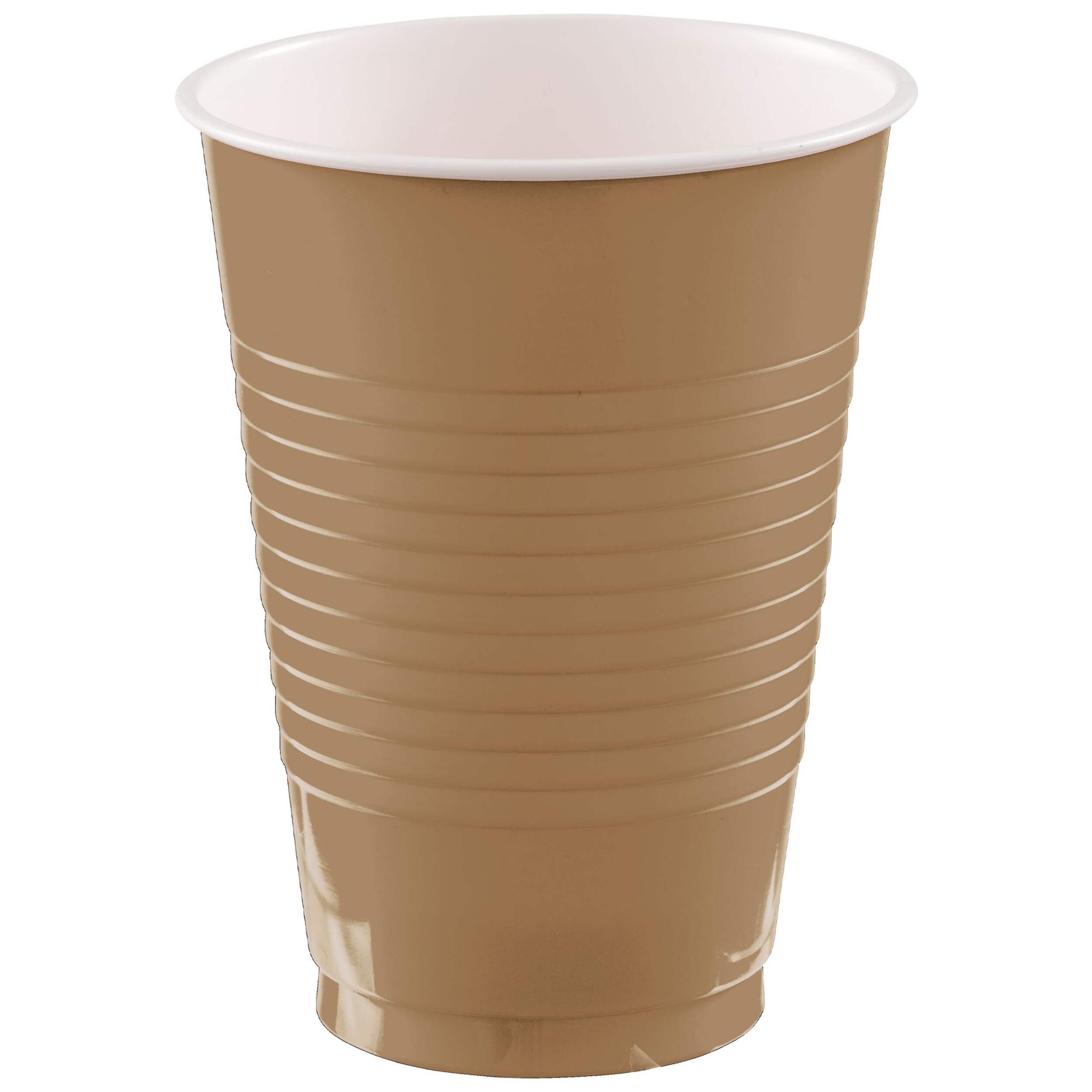 Verres en plastique Amscan, taupe, 12 oz, paq. 50 Front_Elevated