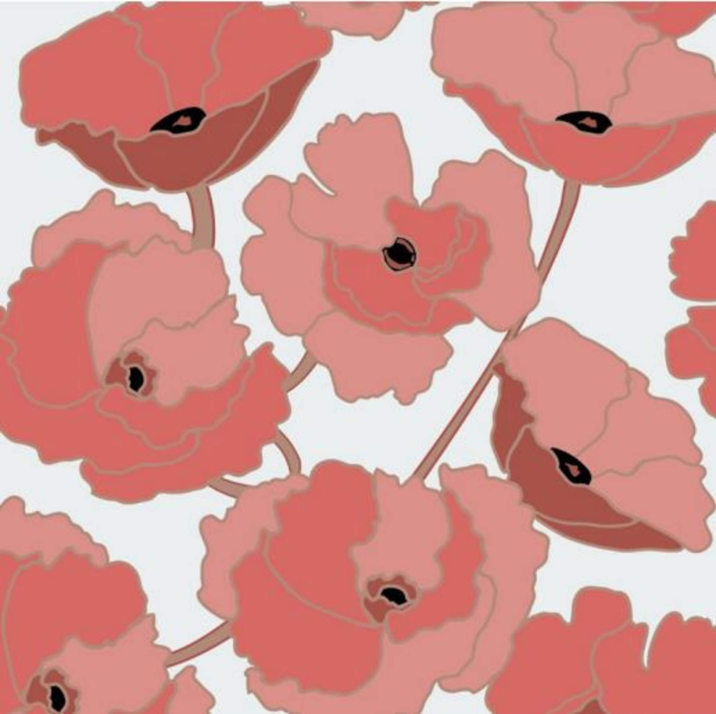 Sully Printed Paper Dinner Napkin, 3-Ply, Taupe, 40-pk Overhead_Flat