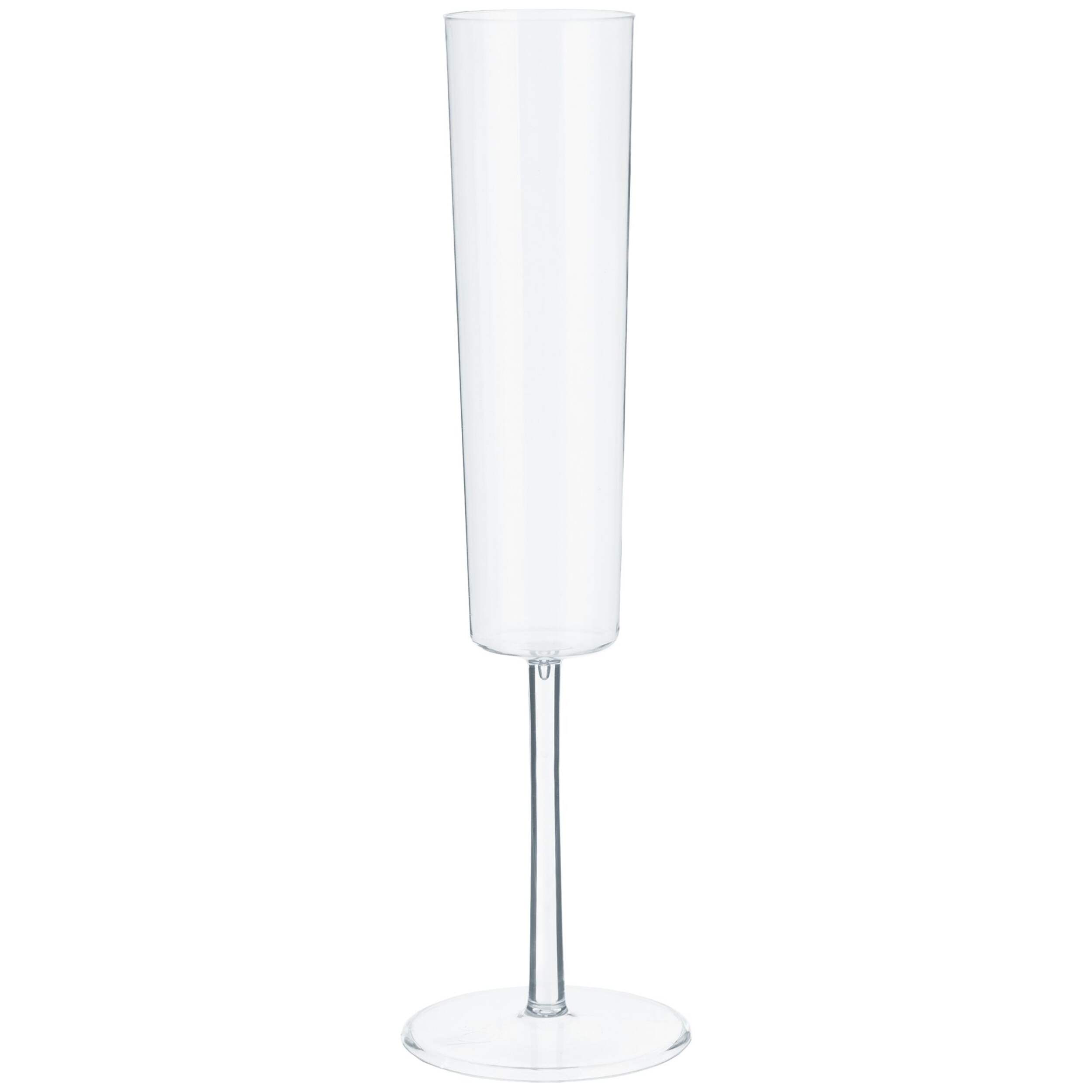 Amscan Plastic Champagne-Shaped Drinkware, Clear, 20-pc Front_Flat