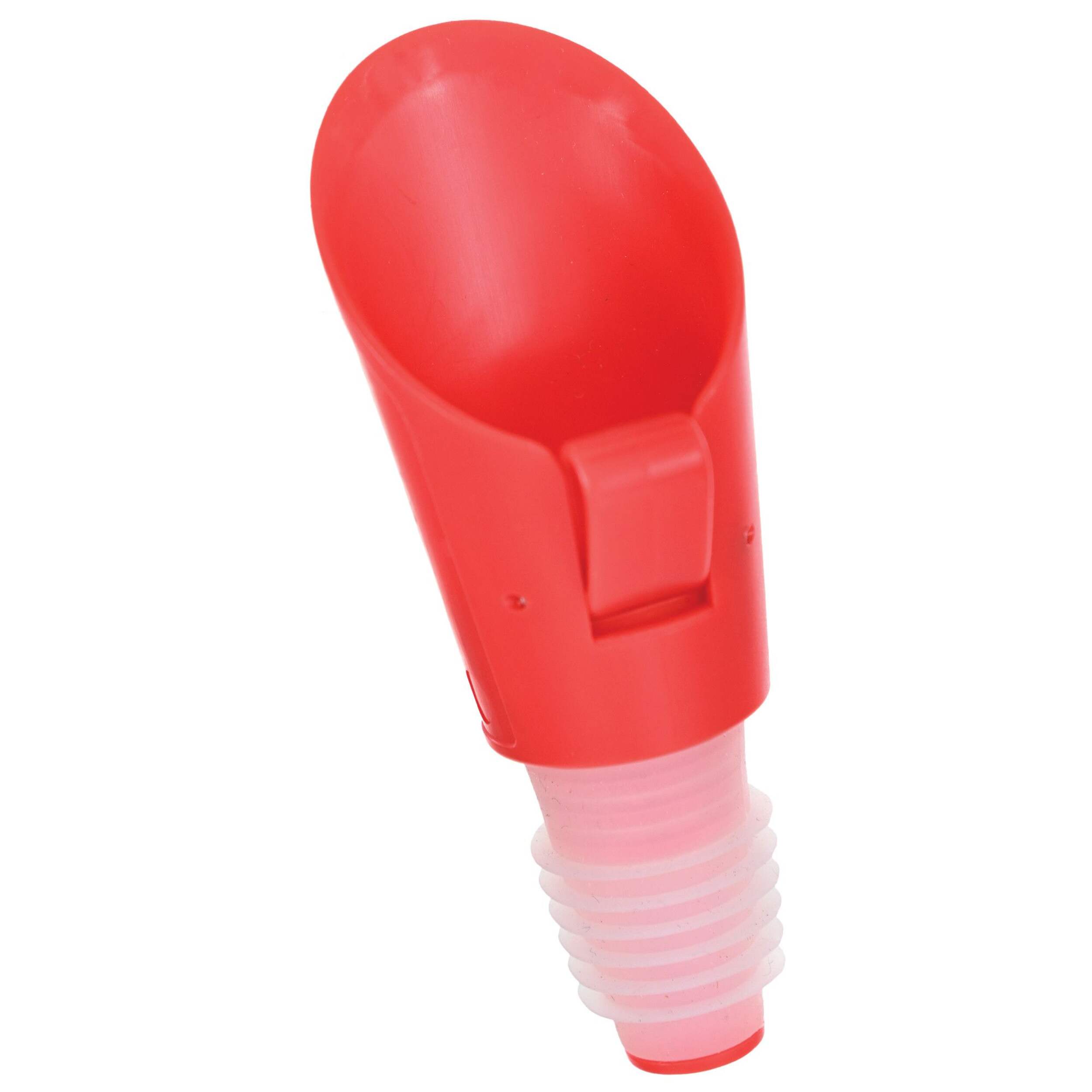 Bouchon et bec verseur en plastique pour bouteille de vin, rouge, paq. 2 Overhead_Plunge