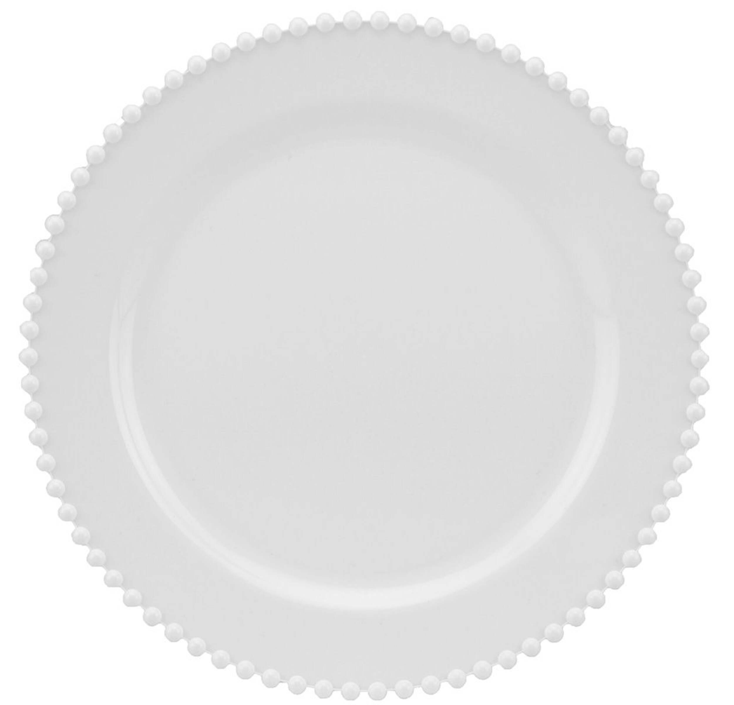 Assiette perlée Lillian Tablesettings, perle, 10,5 po Overhead_Flat
