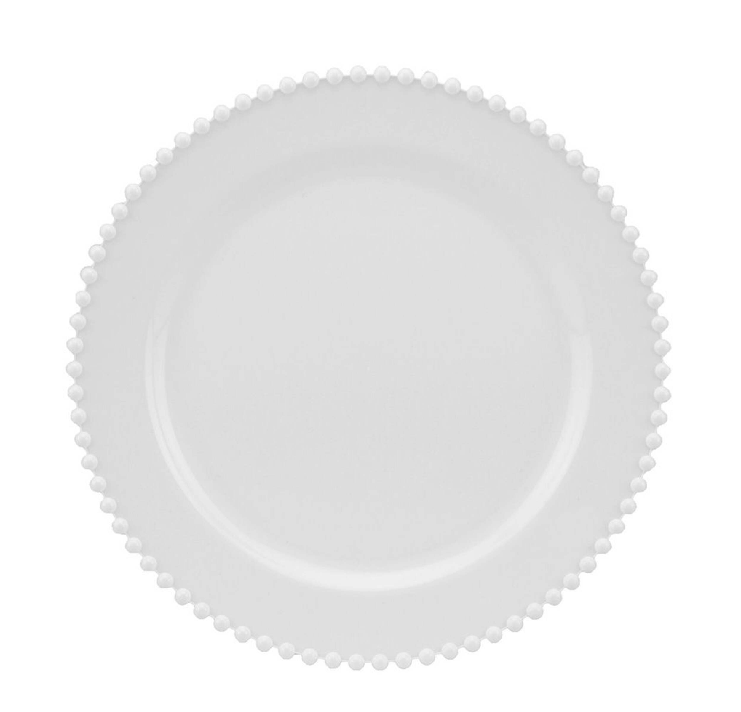 Assiette perlée Lillian Tablesettings, perle, 7,75 po Overhead_Flat