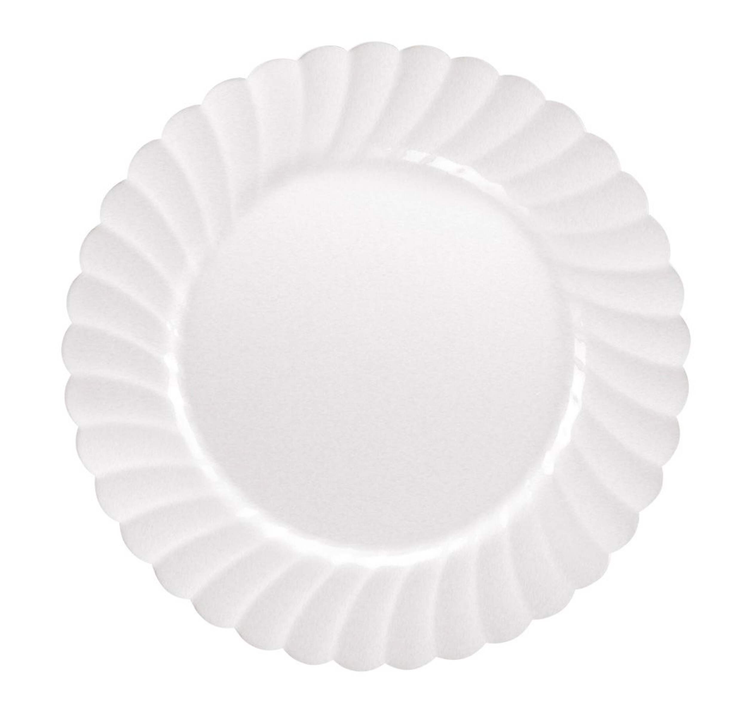 Assiette festonnée Lillian Tableettings, perle, 10,25 po Overhead_Flat