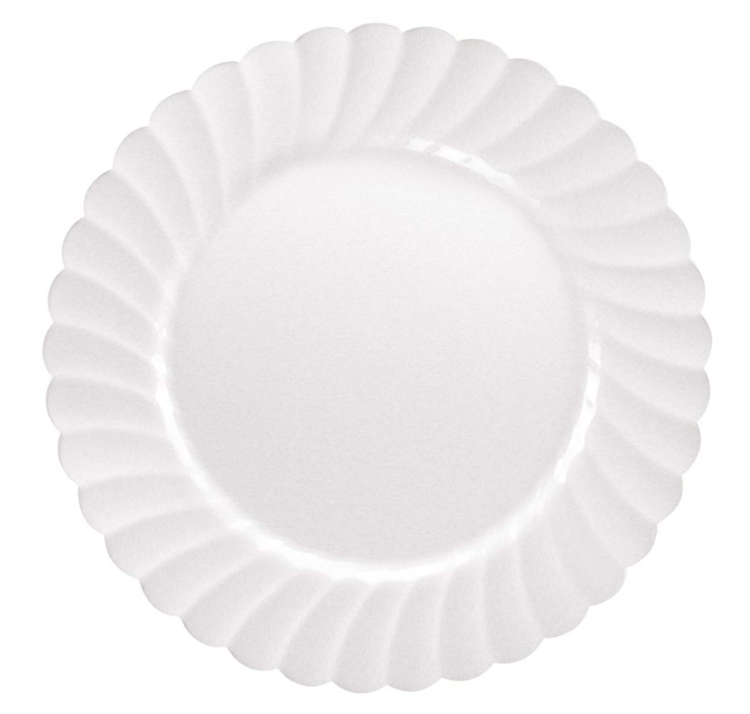 Assiette festonnée Lillian Tableetting, perle, 7,5 po Overhead_Flat