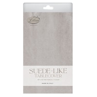 Lillian Tablesettings Suede-Like Tablecover, Hazelnut, 54x102-in Front_Flat