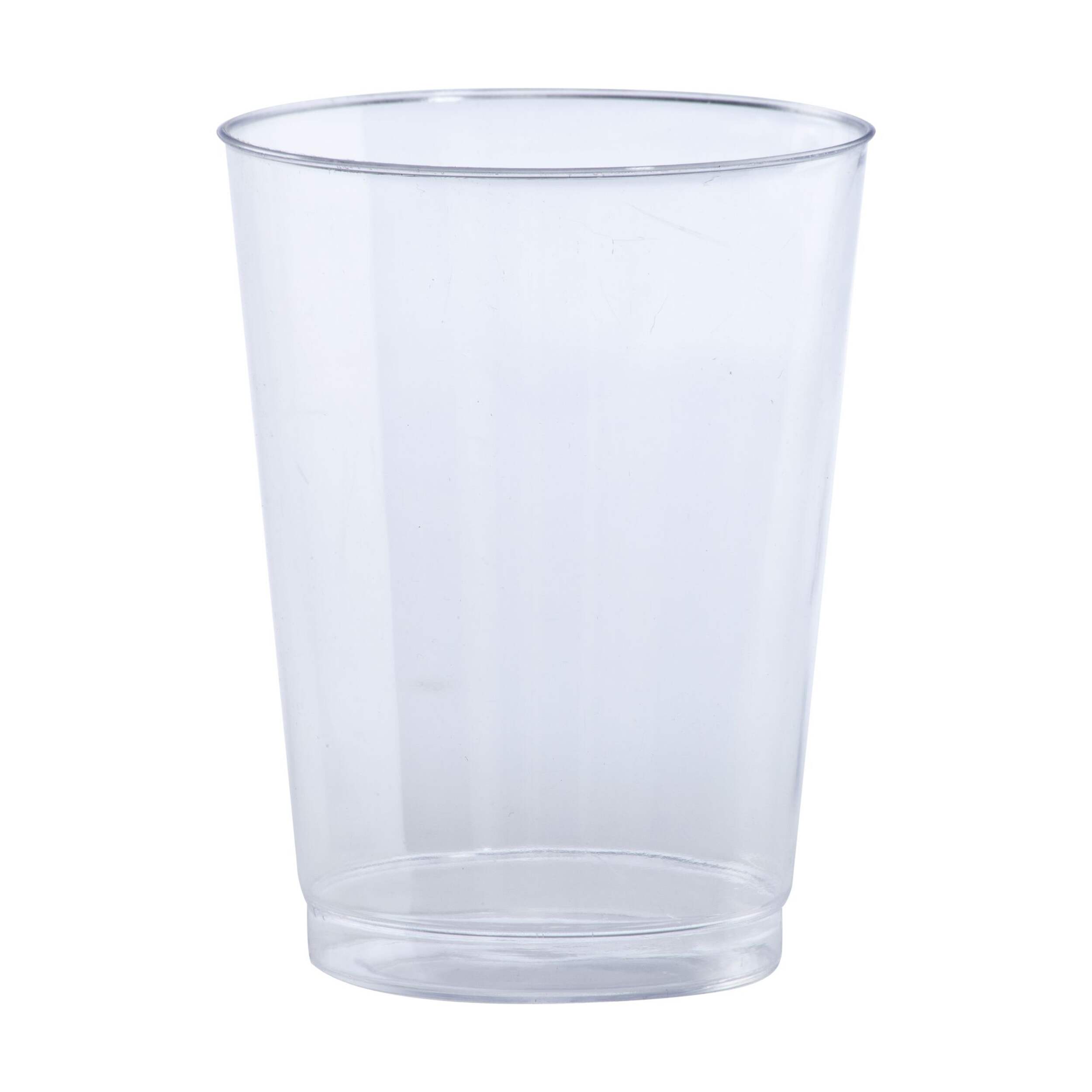 Disposable Plastic Tumbler for Entertaining, Clear, 10-oz, 72-pk Front_Elevated