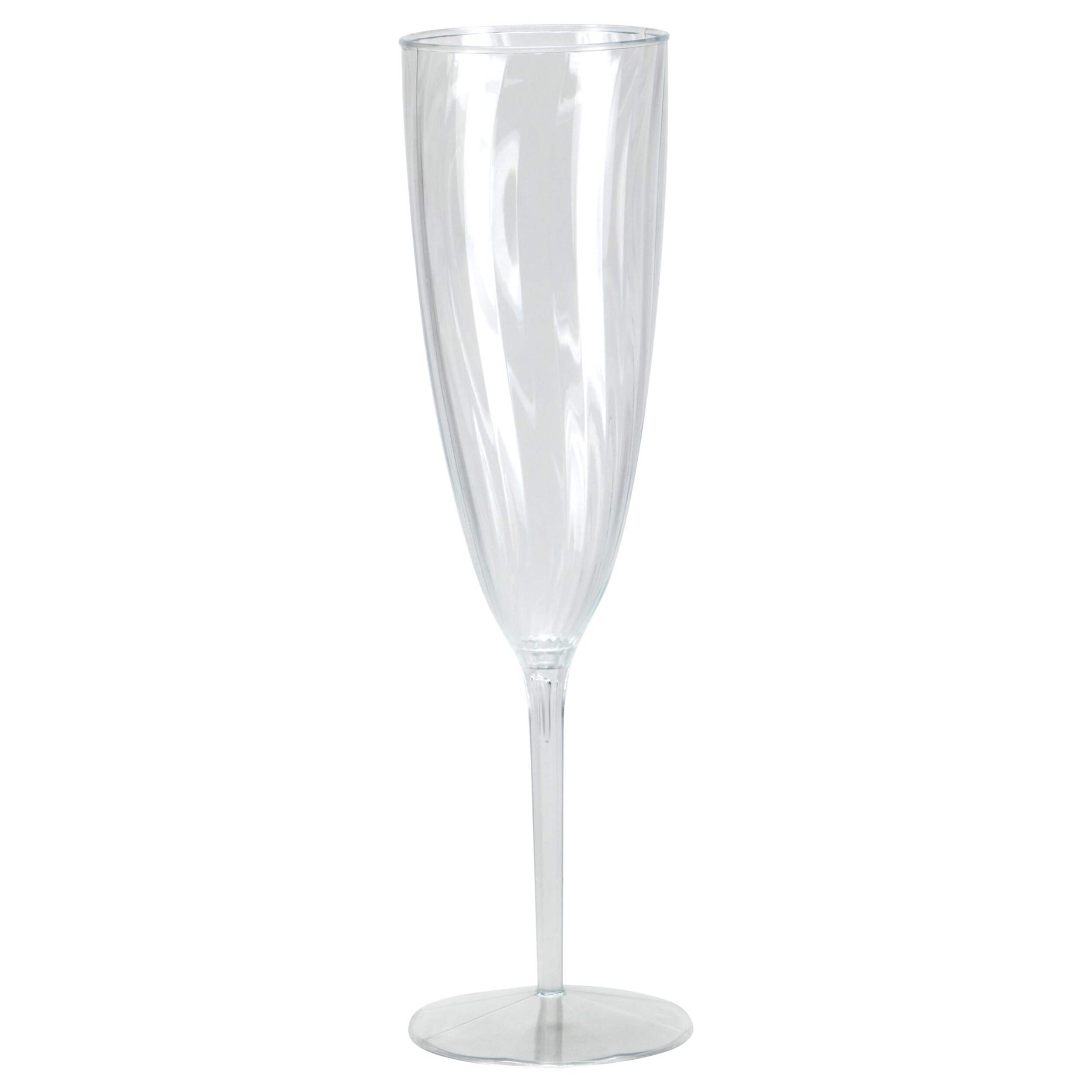 Premium Disposable Champagne Flute, Clear, 5-oz, 8pk Front_Elevated