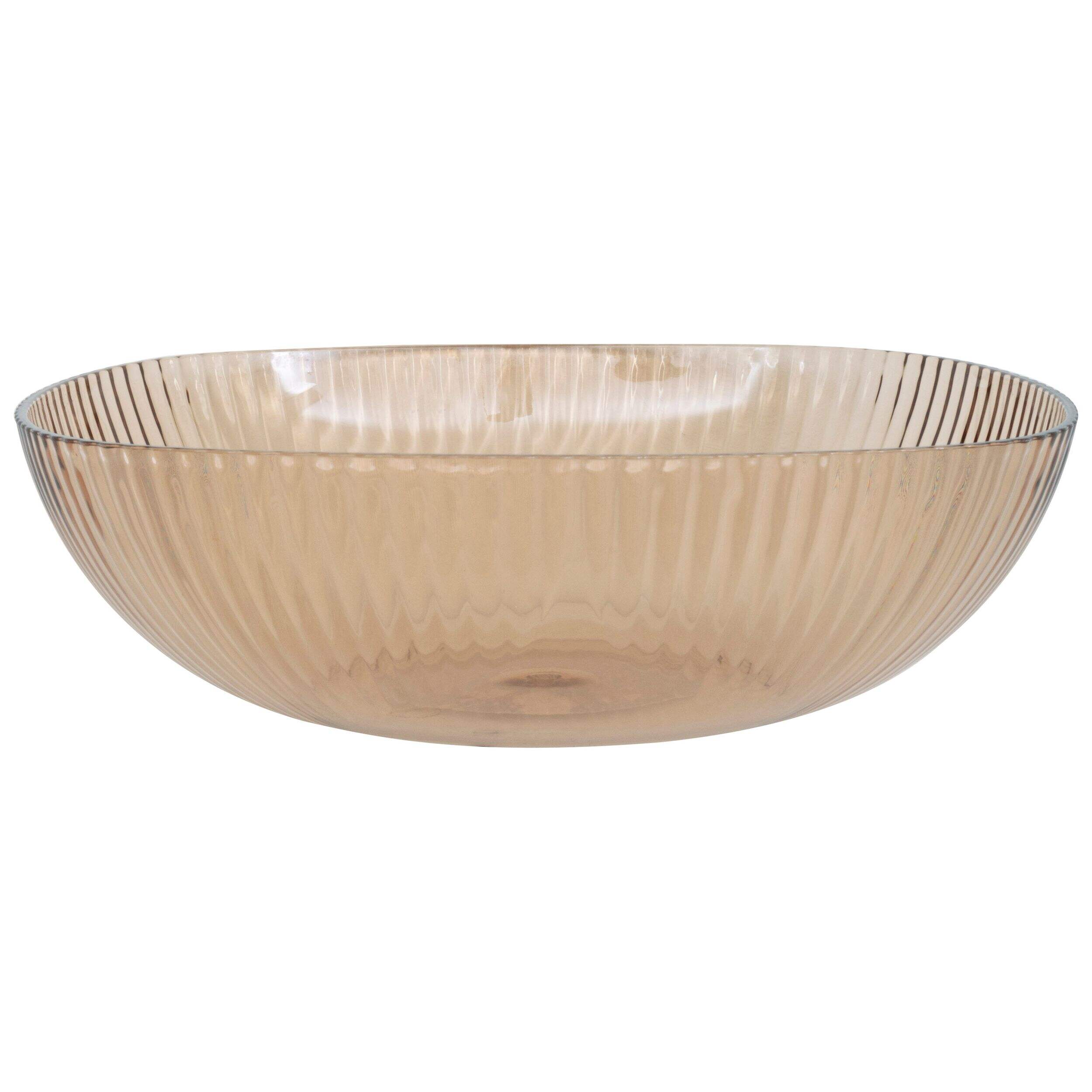 Bol carré en plastique réutilisable Boho, brun terre, 2 L Front_Elevated