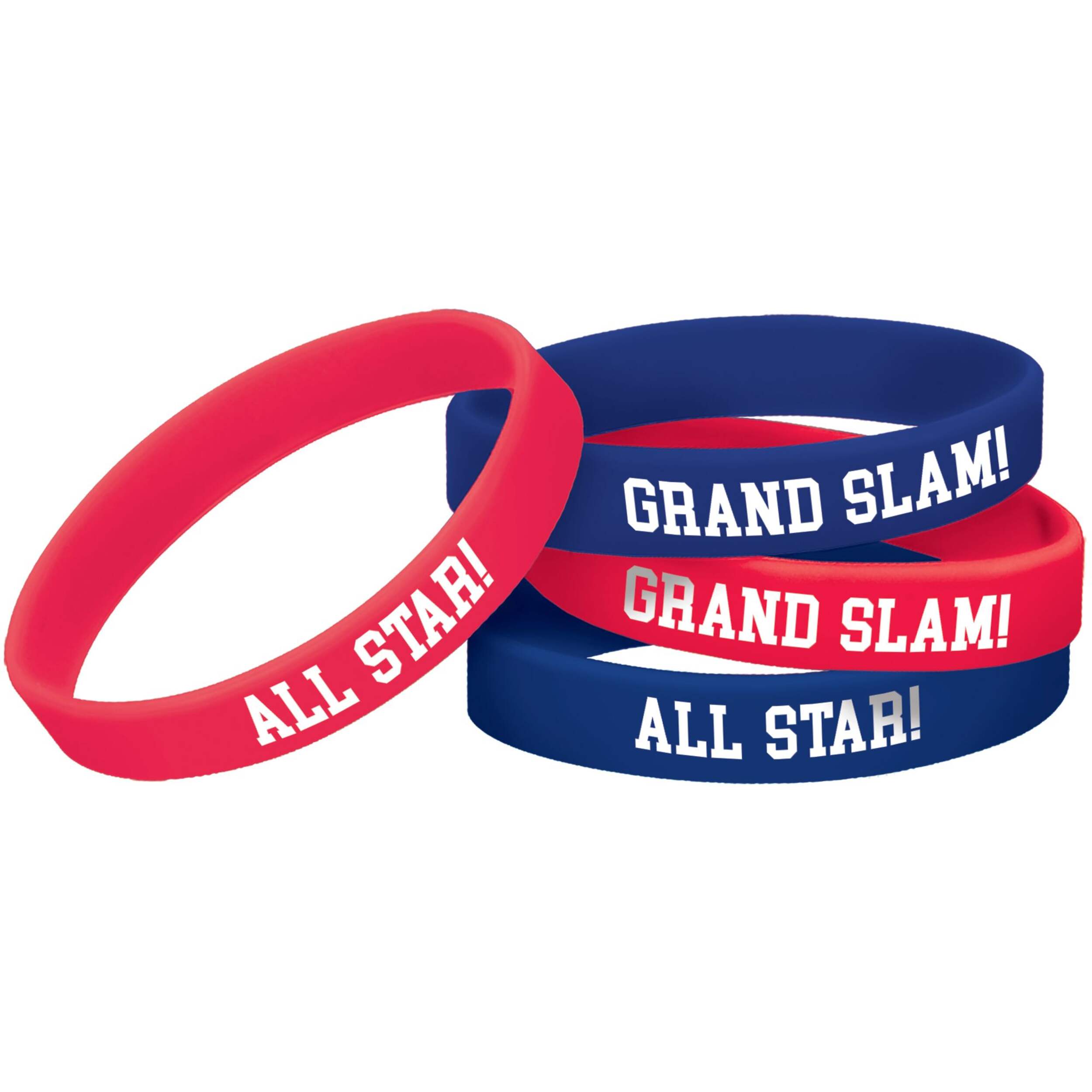 Bracelets en caoutchouc de baseball Amscan, paq. 12 Composite_or_Mixed