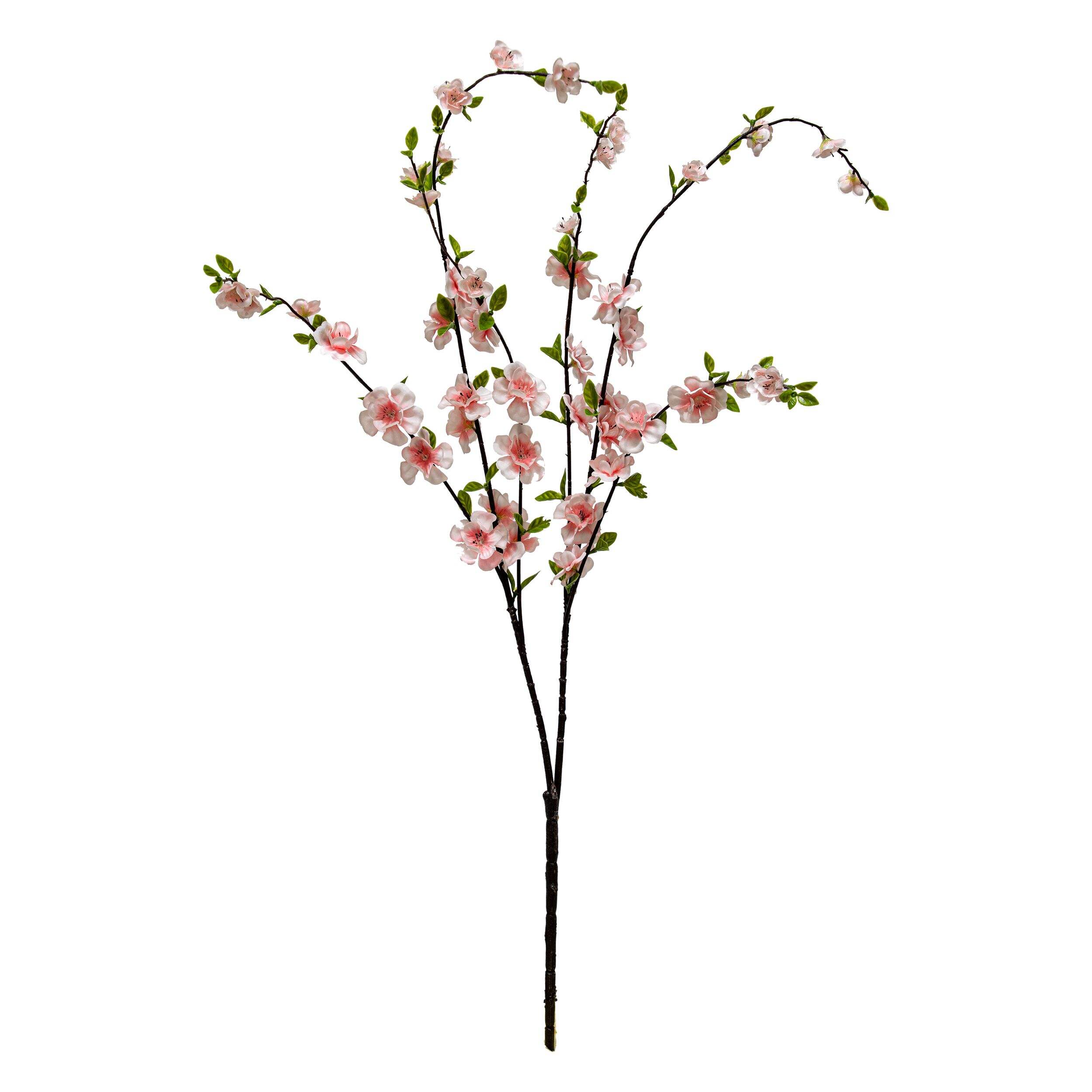 Cherry Blossom Light Pink Spray Indoor Decoration, Plastic, 41-in, 2-ct Front_Flat
