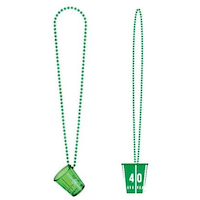 Amscan Plastic Football-Themed Shot Glass Necklace Composite_or_Mixed