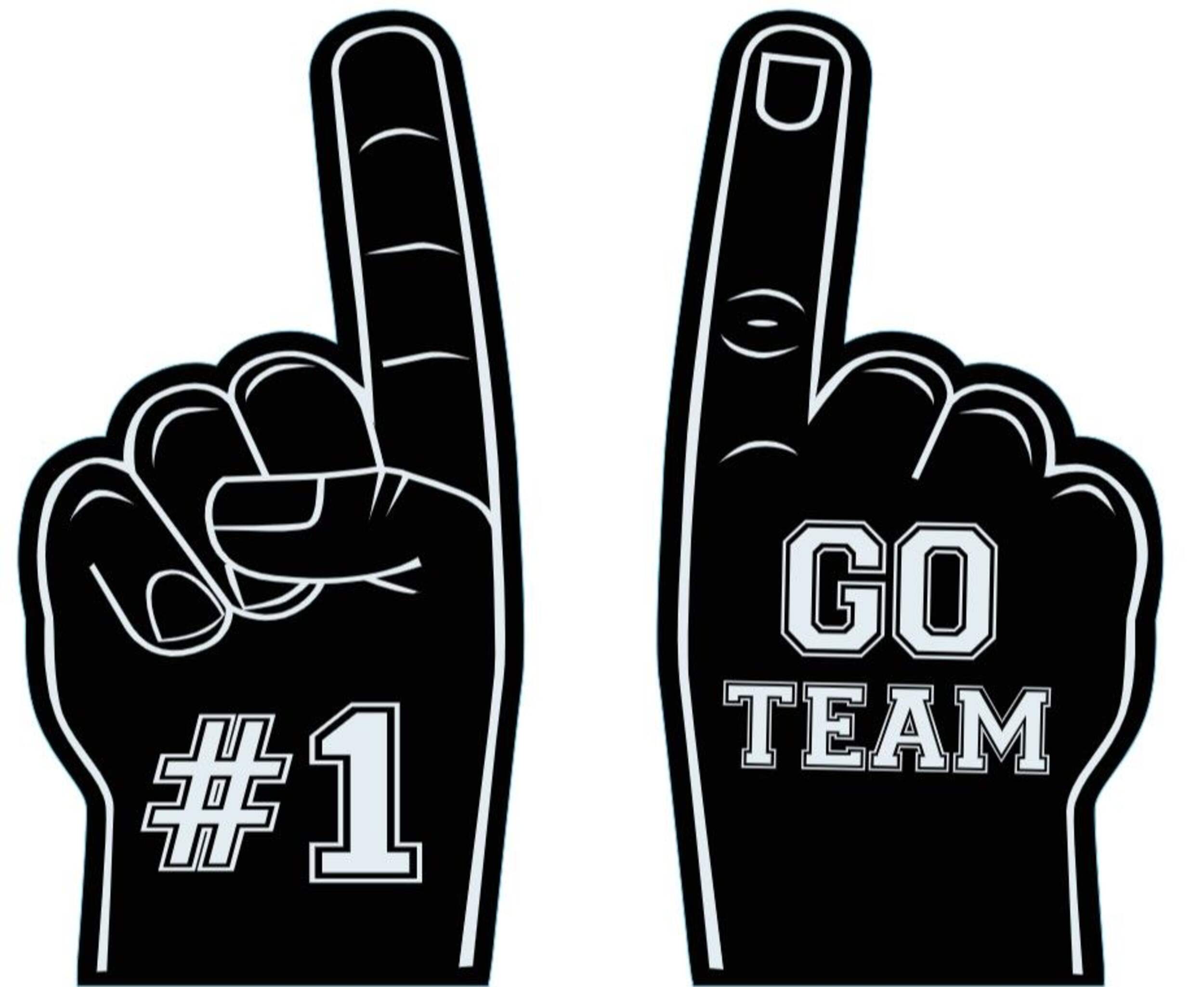 Amscan Generic Black '#1' Foam Finger for Sporting Events Composite_or_Mixed