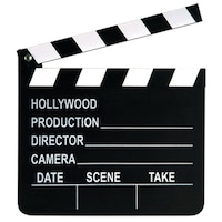 Hollywood Movie Clapboard, Black/White, for Movie/Awards/Oscar Party