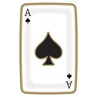 Assiettes à dîner jeu de carte de casino Lancez les dés, paq. 8 Front_Flat